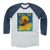 Mens Baseball T-Shirt Indigo / Ash