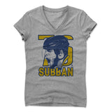 Womens Women's V-Neck Athletic Gray